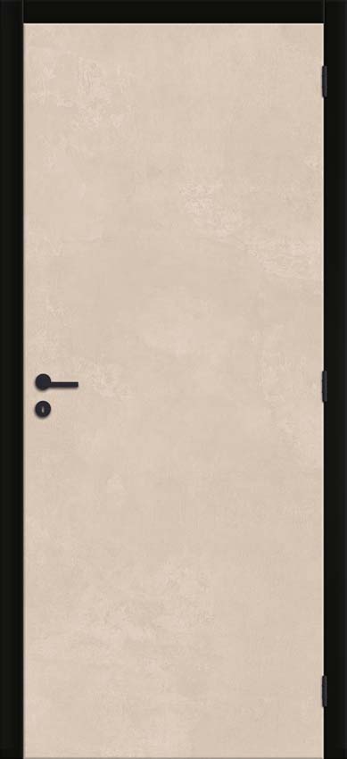 Complete binnendeur Mira beige 201,5x73cm tubespaan omkeerbaar + deurkast zwart 16,5cm