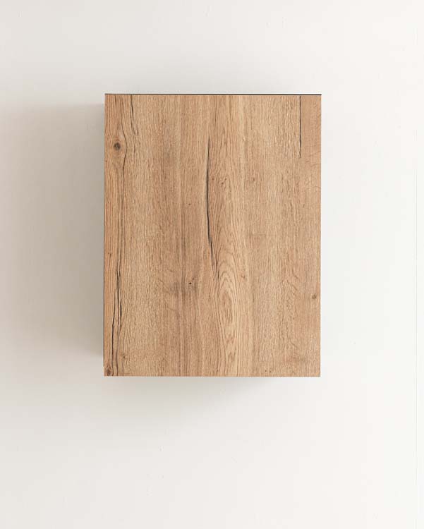 Keukenkast Plenti hangkast zwart/houtlook 60x78cm