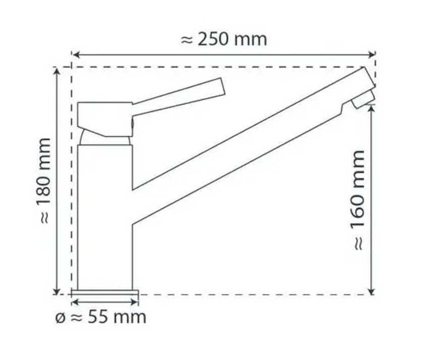 Keukenkraan Fay inox-look