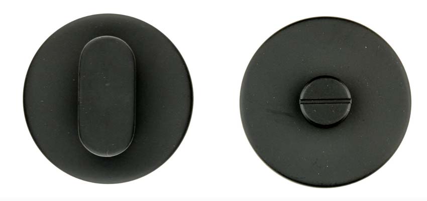 WC-garnituur pro Rond shape zwart (zonder rood/wit)