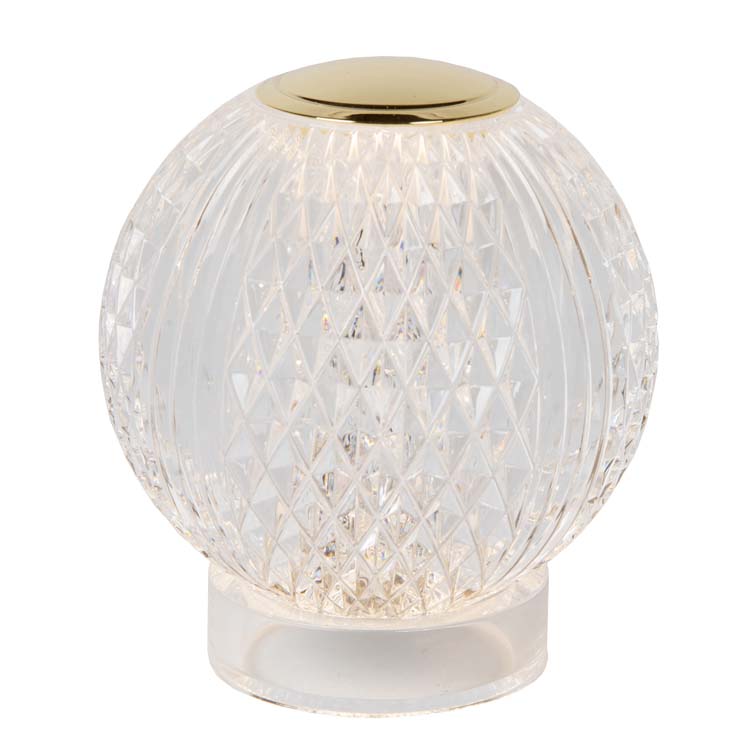 Lampe de table - Ø 9 cm - LED Dim. - 1x1,5W 3000K - 3 StepDim - Transparent