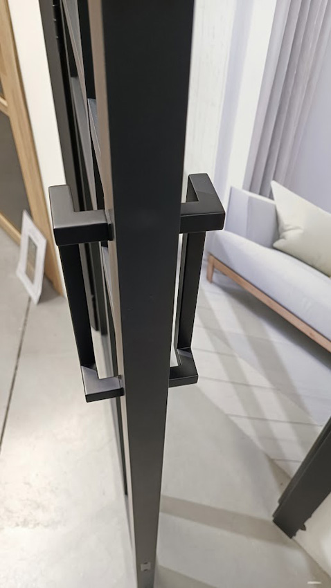 Bloc-porte double 78cm steel look black 8R+VP8R verre clair 201.5cm