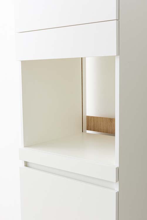 Keukenkast Plenti kolomkast voor oven en koelkast wit 60x208cm