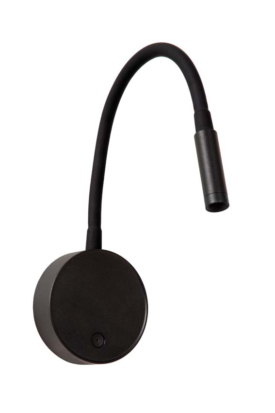 Lucide Premium ASJA - Spot mural / Applique mural Rechargeable - Batterie/Piles - LED 3 StepDim - 1x3W 2700K - Noir