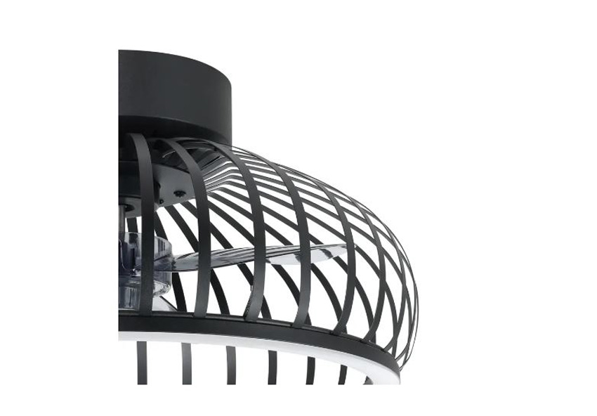 Plafonnier/ventilateur - noir - Ø42,8cm - dimmable - LED - 1x31W - 2700/6500K