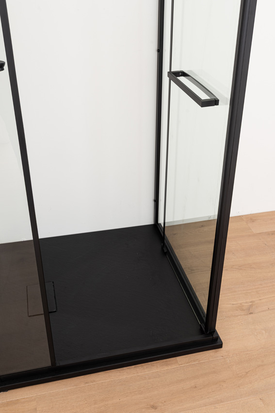 Douchehoek Ares mat zwart 90x90x190cm