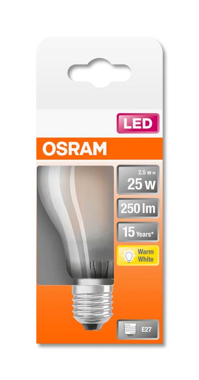 LED lamp retro classic 25 E27 2.5W warm wit mat
