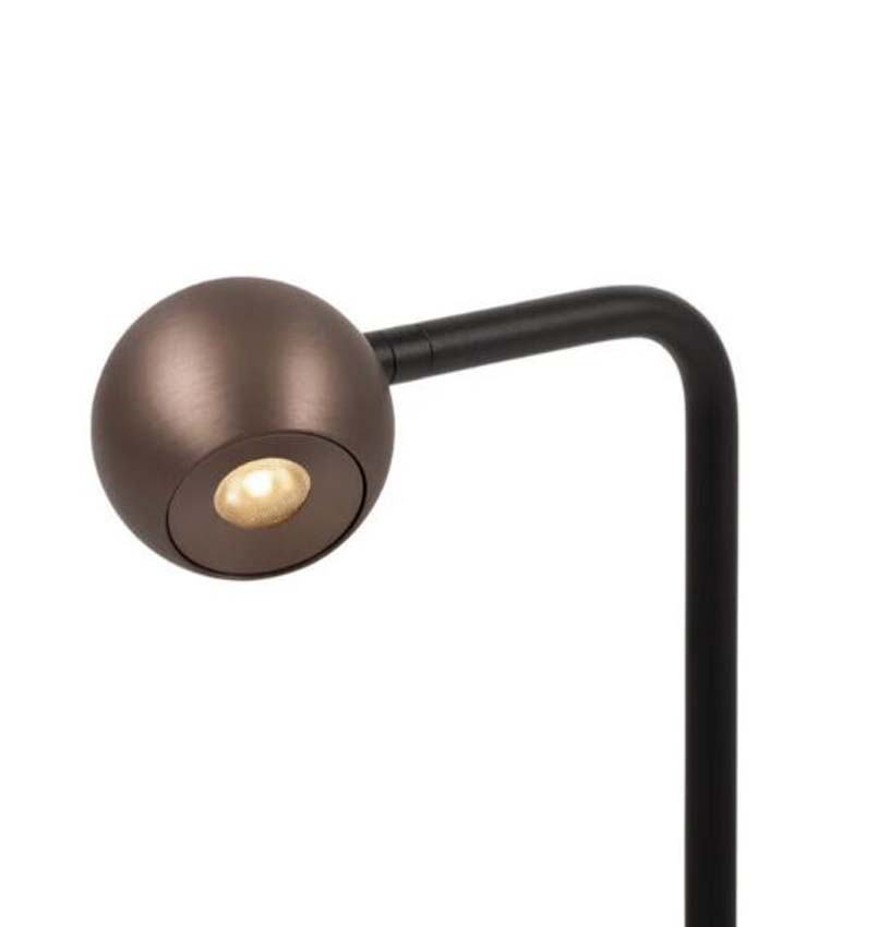 Lucide Premium MONTANA - Lampadaire - H134cm - LED Dimmable - 1x6,3W 2700K - Brun café