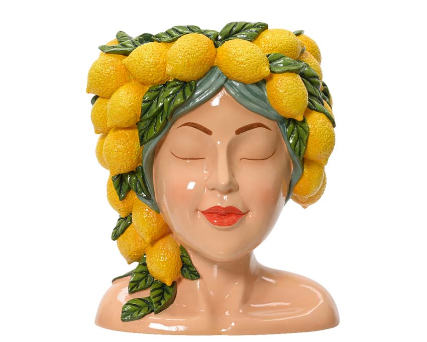 Pot de fleurs Fruity dame citron 23cm