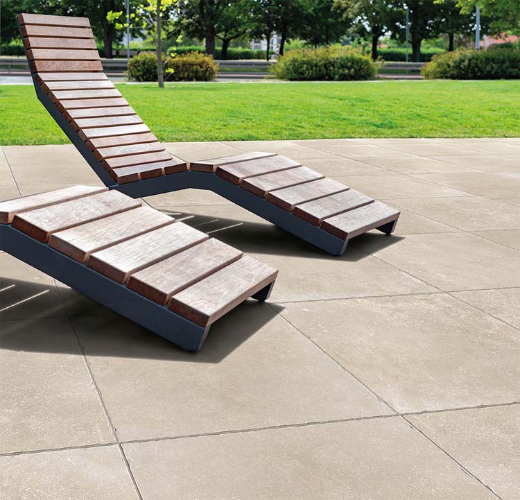 Dalle de terrasse Belchateau beige 60x60x1,8cm