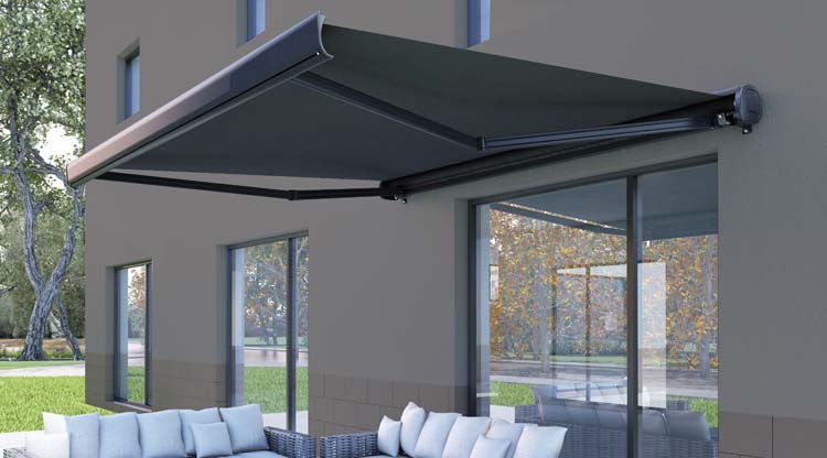 Tente Solaire Havana 3x2,5m anthracite + toile gris foncé