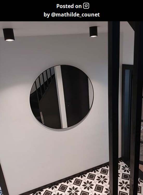 Plafonnier - noir - Ø8cm - dimmable - GU10 - 35W