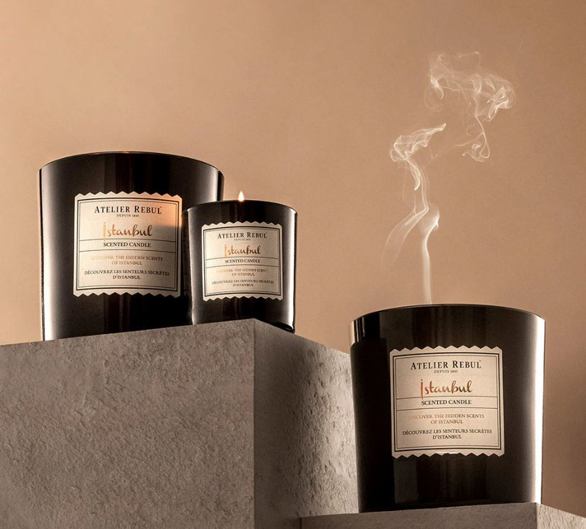 Bougie parfumée Atelier Rebul Istanbul 8x8x9cm 42h