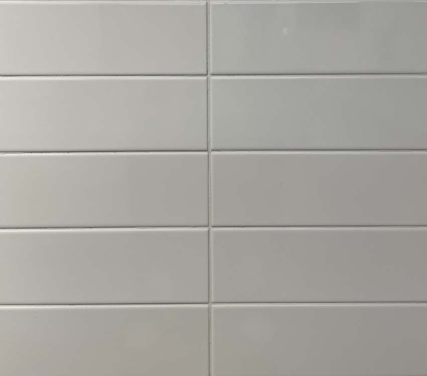 Carrelage mural blanc brillant 10x30cm