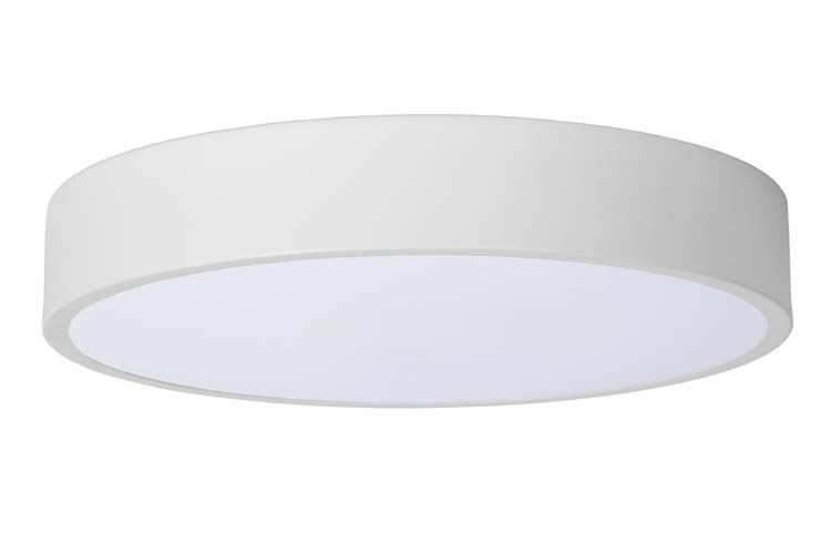 Lucide UNAR - Plafonnière - Ø 30 cm - LED Dimb. - 1x18W 2700K - 3 StepDim - Wit