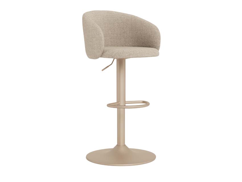 Chaise de bar Nora avec pied trompette beige