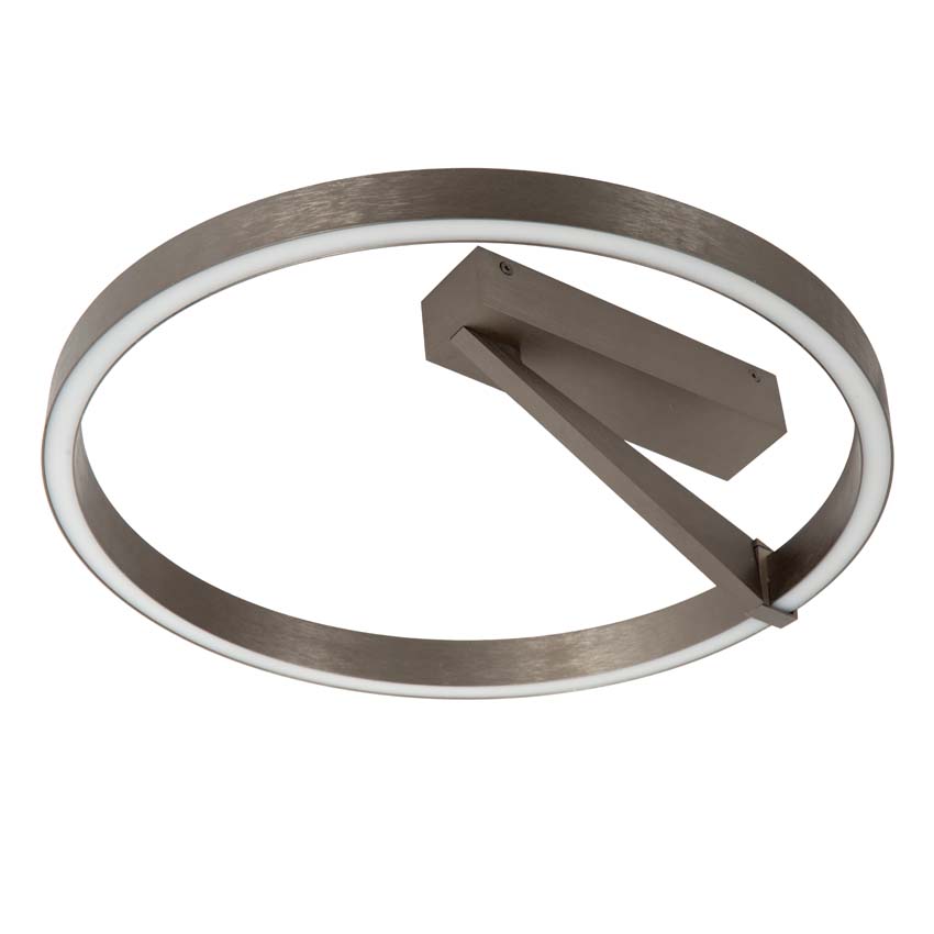 Lucide Premium Applause - Plafonnier - Ø40cm - LED dimmable - CCT - 1x26W 2200K/4000K - Fer gris