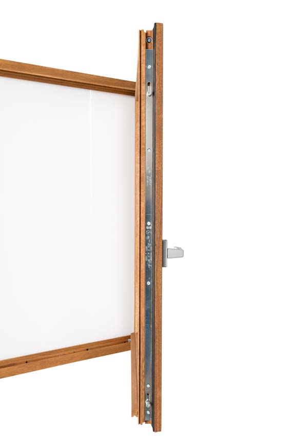 Fenêtre tournante à 1 vantail Trae bois Meranti 55mm naturel L750xH1000mm ouvrant à droite
