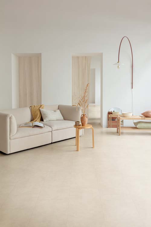 Vinyl vloer Floorify Jellyfish tegel 4mm lichtbeige 61x30,5cm