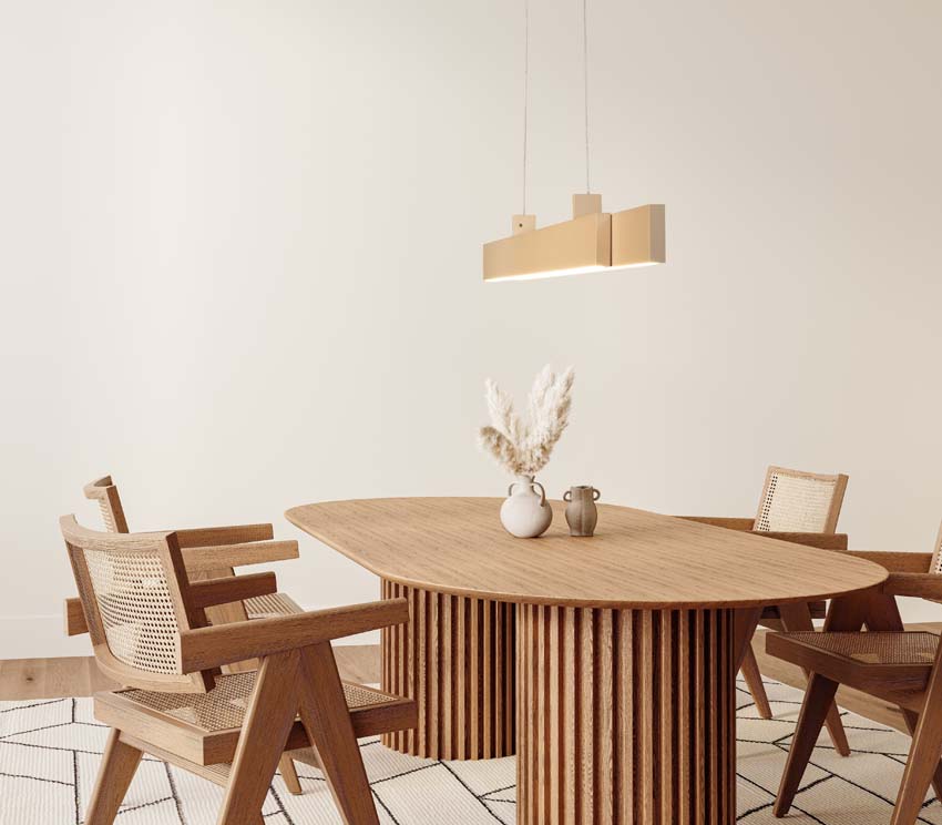 Luminaire suspendu - sable - 110-140cm - dimmable - 2x15W - 3000K - avec télécommande Luminaire suspendu - sable - 110-140cm - dimmable - 2x15W - 3000K - avec télécommande