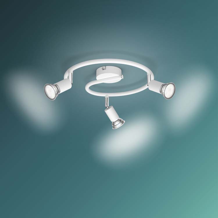 Spot en applique Blanc 3x50W