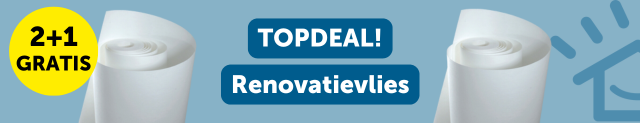 Renovatievlies 2+1 gratis