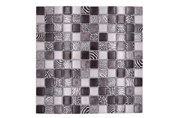 Mosaïque Crystal Wildlife noir brillant 29,8x29,8cm