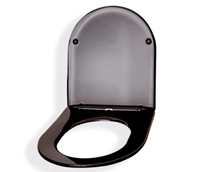Siège de toilette Gary mince noir softclose