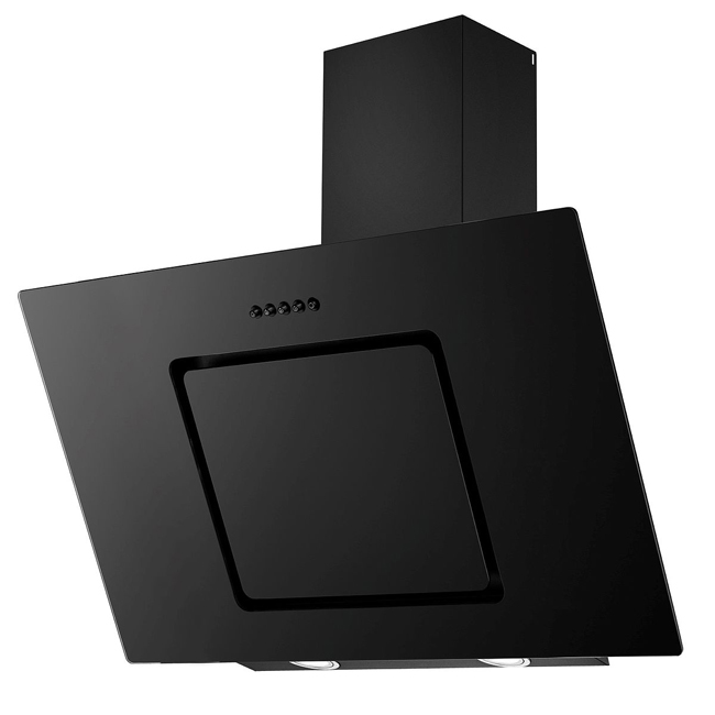 Keuken grijs/wit 320cm - met toestellen - vitrokeramische kookplaat en zwarte wanddampkap