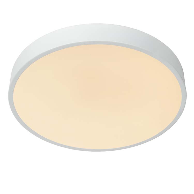 Lucide UNAR - Plafonnière - Ø 39,5 cm - LED Dimb. - 1x24W 2700K - 3 StepDim - Wit