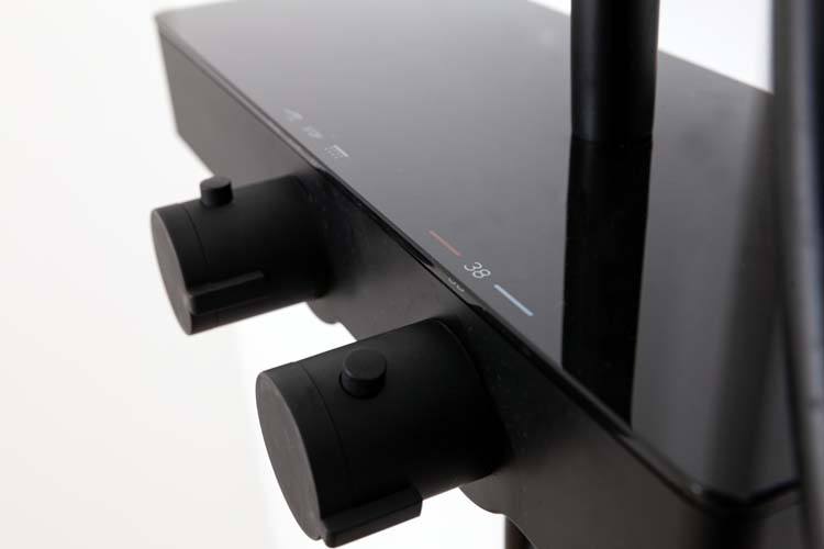 Doucheset Milo thermostatisch mat zwart