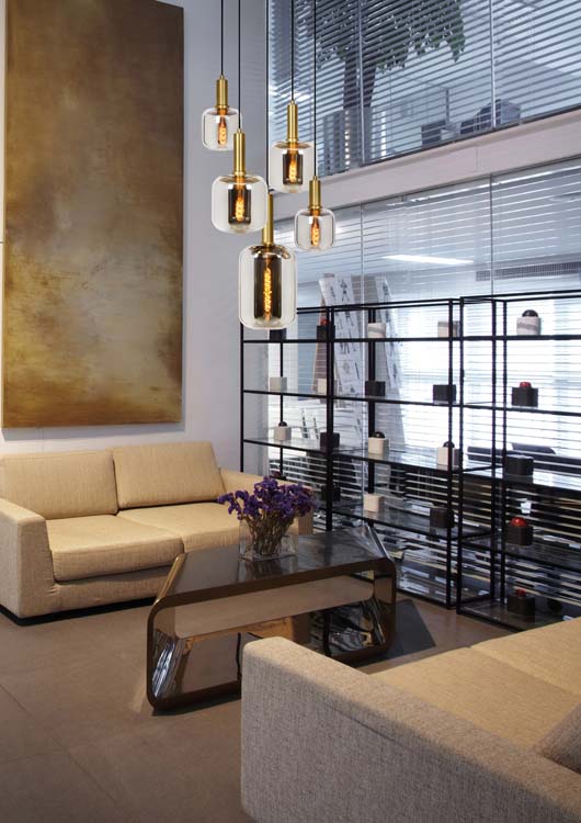 Hanglamp - fumé - Ø66cm - 5xE27 - 40W