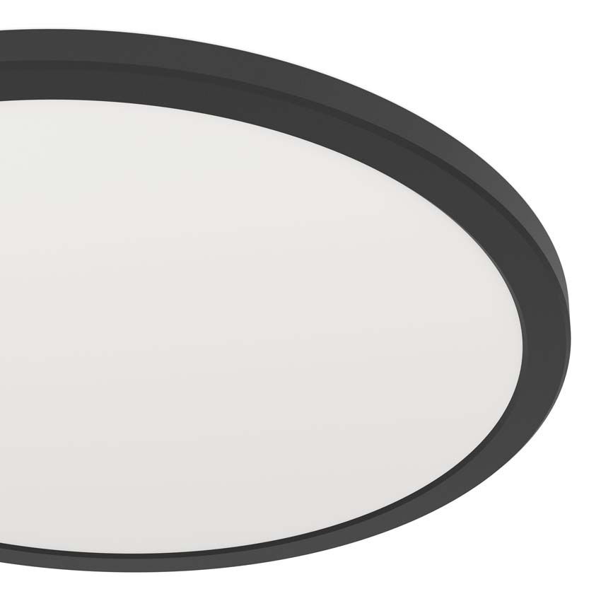 Plafonnier - Noir - Ø38cm  - LED - 1x24W - 2700-6500K - IP44