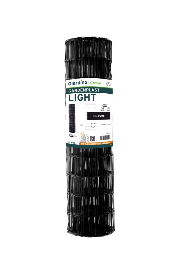 Grillage de jardin Giardino Light noir 25x1,22m