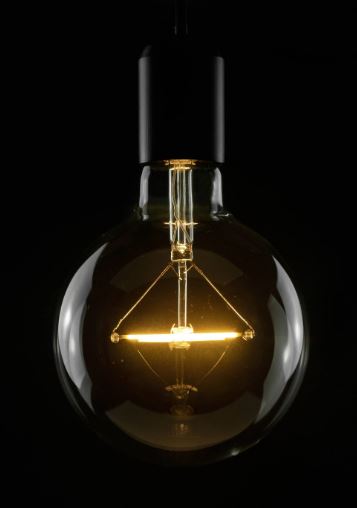 Led lampe Globe 95mm - verre clair - 3W - E27 - 2200K