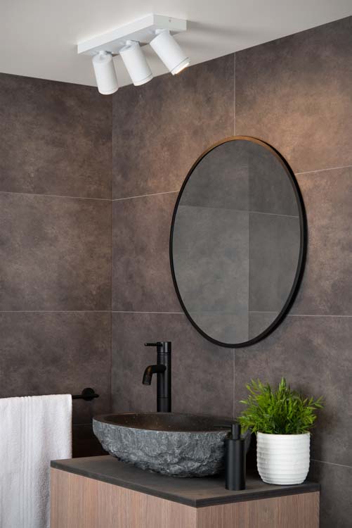 Plafondlamp - wit - 3xGU10 - 5W - IP44