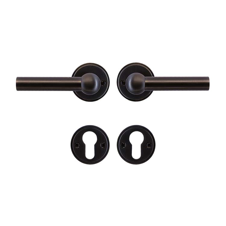 Deurkruk pro grado 2x lucera carbon zwart cilinderrozet