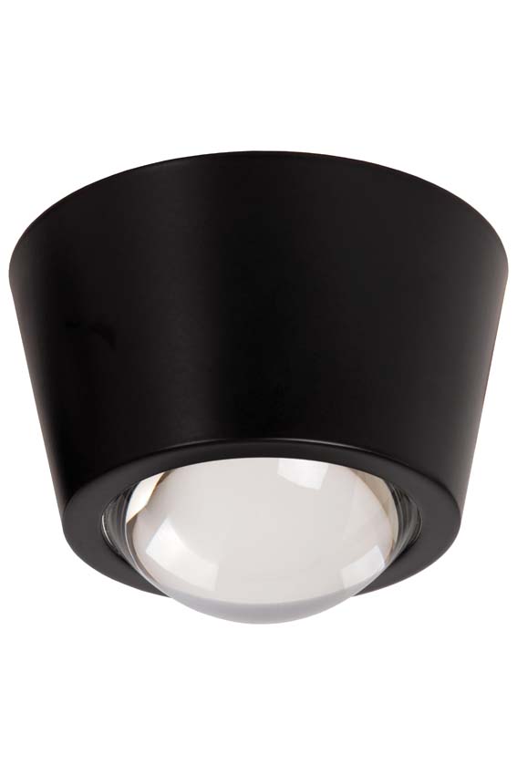 Plafonnier - Ø9cm - LED - 1x6W 3000K - Noir