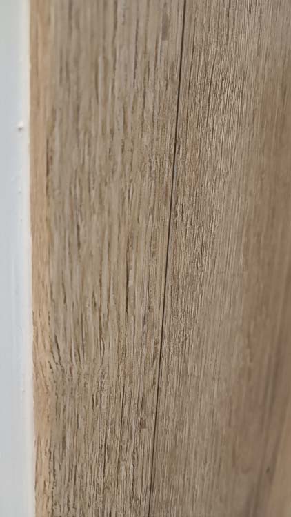 Porte intérieure complète Invisible Flat realwood oak 201,5x68cm tubulaire droite + châssis 30cm