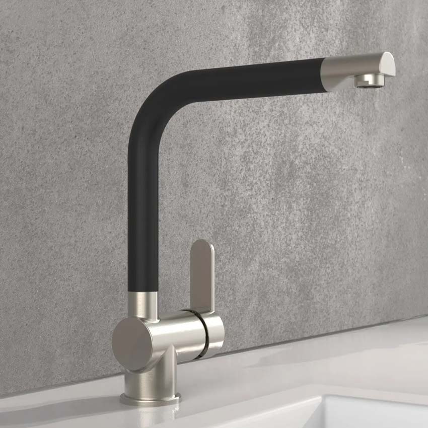 Robinet de cuisine Florence inox-look