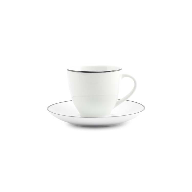 Soucoupe pour tasse à expresso Black Rim basic white 12,5 cm