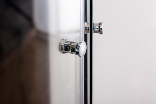 Douchecabine Adam zwart schuifdeuren 100x100x215cm incl. doucheset Sara chroom