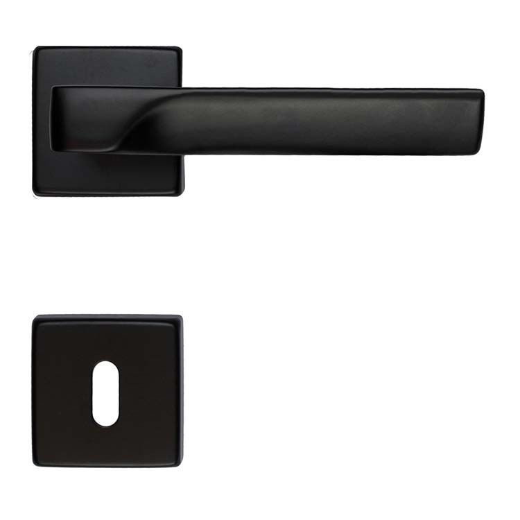 Deurklink Flash zwart R+E 13 cm