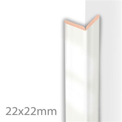 Kniklijst mdf 22x22x2600mm - Superwit glans
