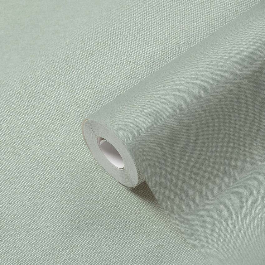 Vinyl op vliesbehang uni lichtgroen 0,53x15m