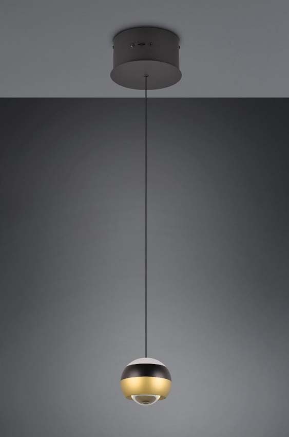 Suspension Easy Lift - Noir - Ø15,5 cm - Dimmable - 1x8W - 2300-4000K