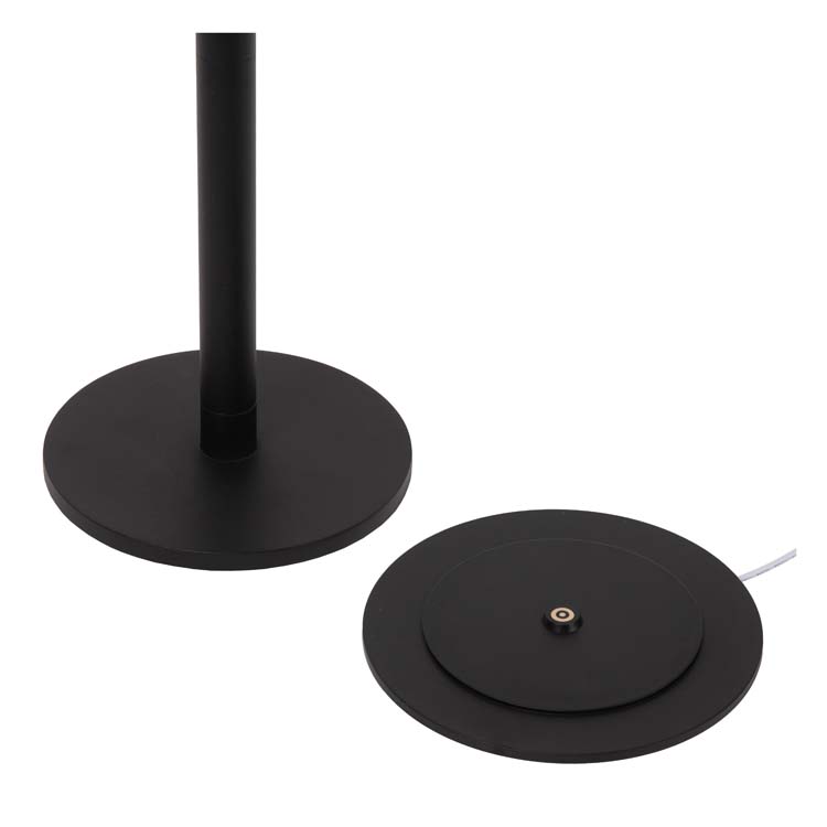 Lucide ANTRIM - Oplaadbare Leeslamp - Accu/Batterij - LED Dimb. - 2x2,2W 2700K - IP54 - Met draadloos oplaadstation - Zwart