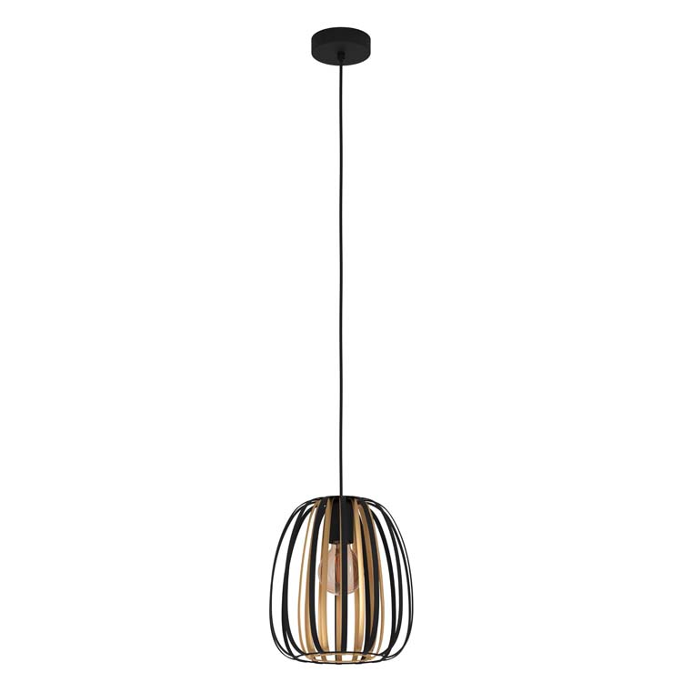 Suspension noir/or diam 25.5cm E27 40W