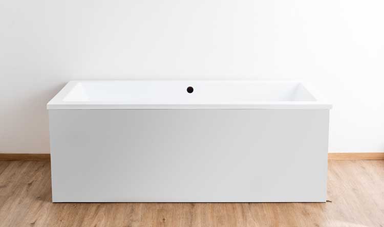 Inbouwbad Harper 180x80cm mat wit