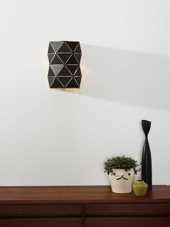 Lucide OTONA - Wandlamp - E14 - Zwart